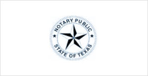 Official Texas Notary Public circular seal